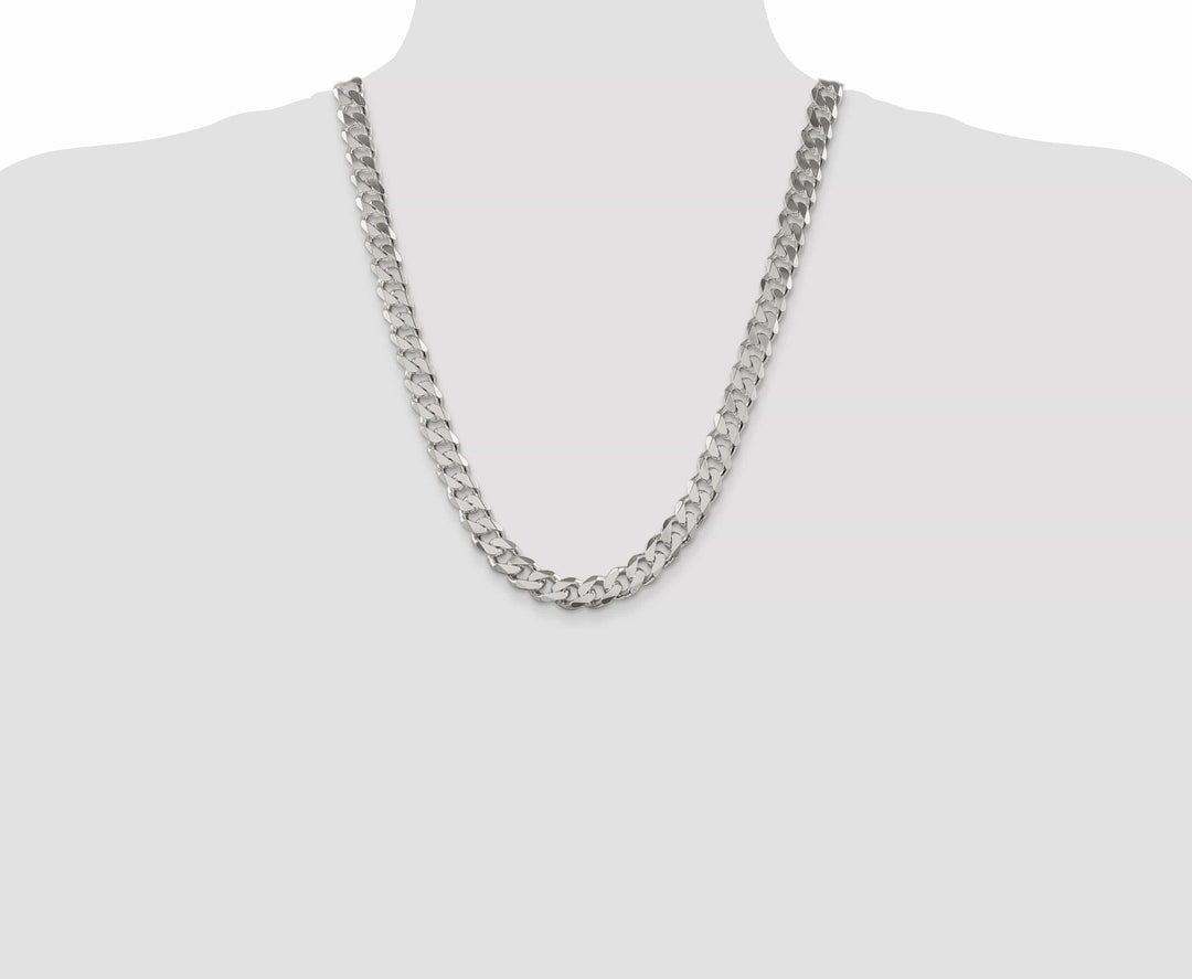 Lovely Rita's Bracelets Silver Polished 11.00-mm Solid Curb Link Chain