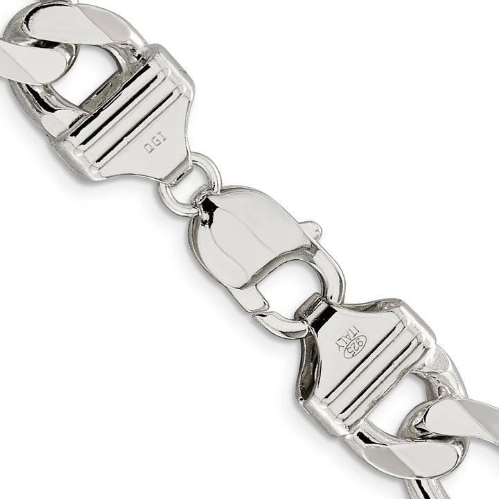 Lovely Rita's Bracelets Silver Polished 12.75-mm Solid Figaro Chain