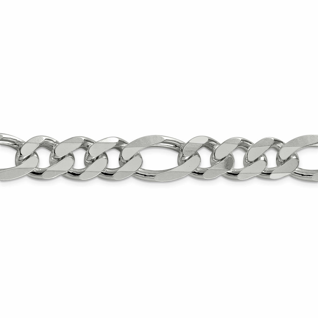 Lovely Rita's Bracelets Silver Polished 12.75-mm Solid Figaro Chain