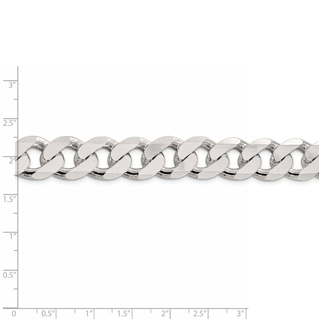 Lovely Rita's Bracelets Silver Polished 15.00-mm Solid Curb Link Chain