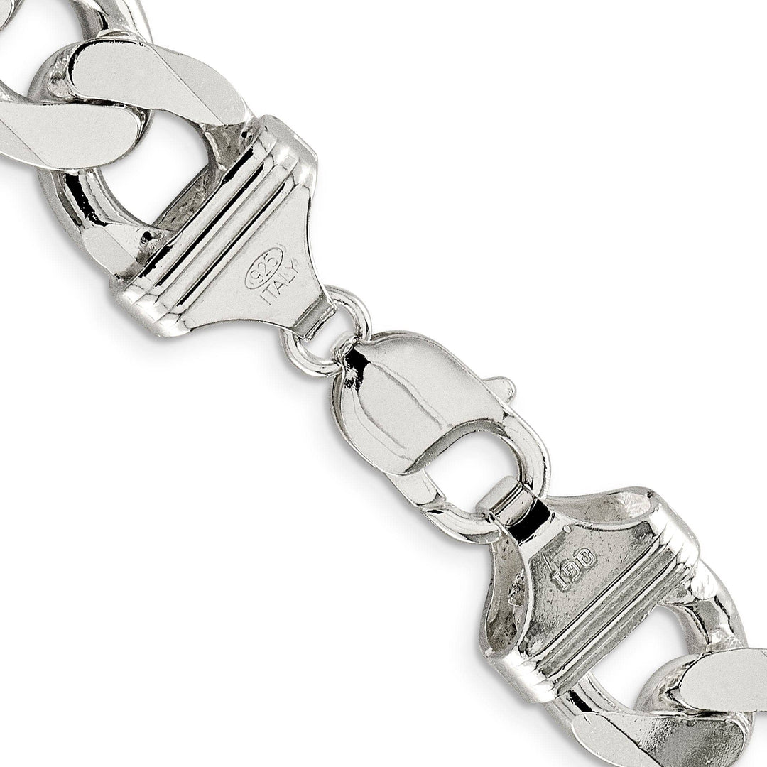 Lovely Rita's Bracelets Silver Polished 15.00-mm Solid Curb Link Chain