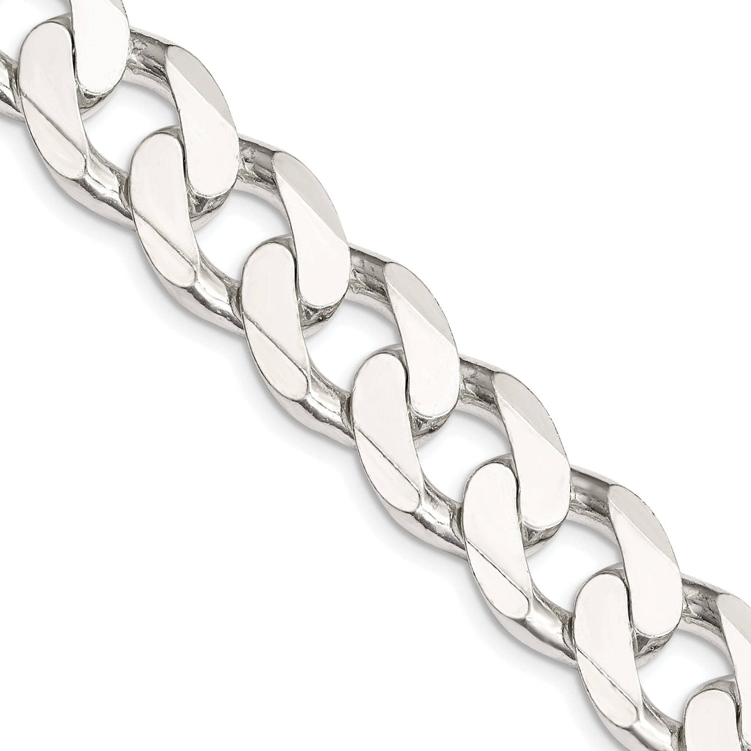 Lovely Rita's Bracelets Silver Polished 15.00-mm Solid Curb Link Chain