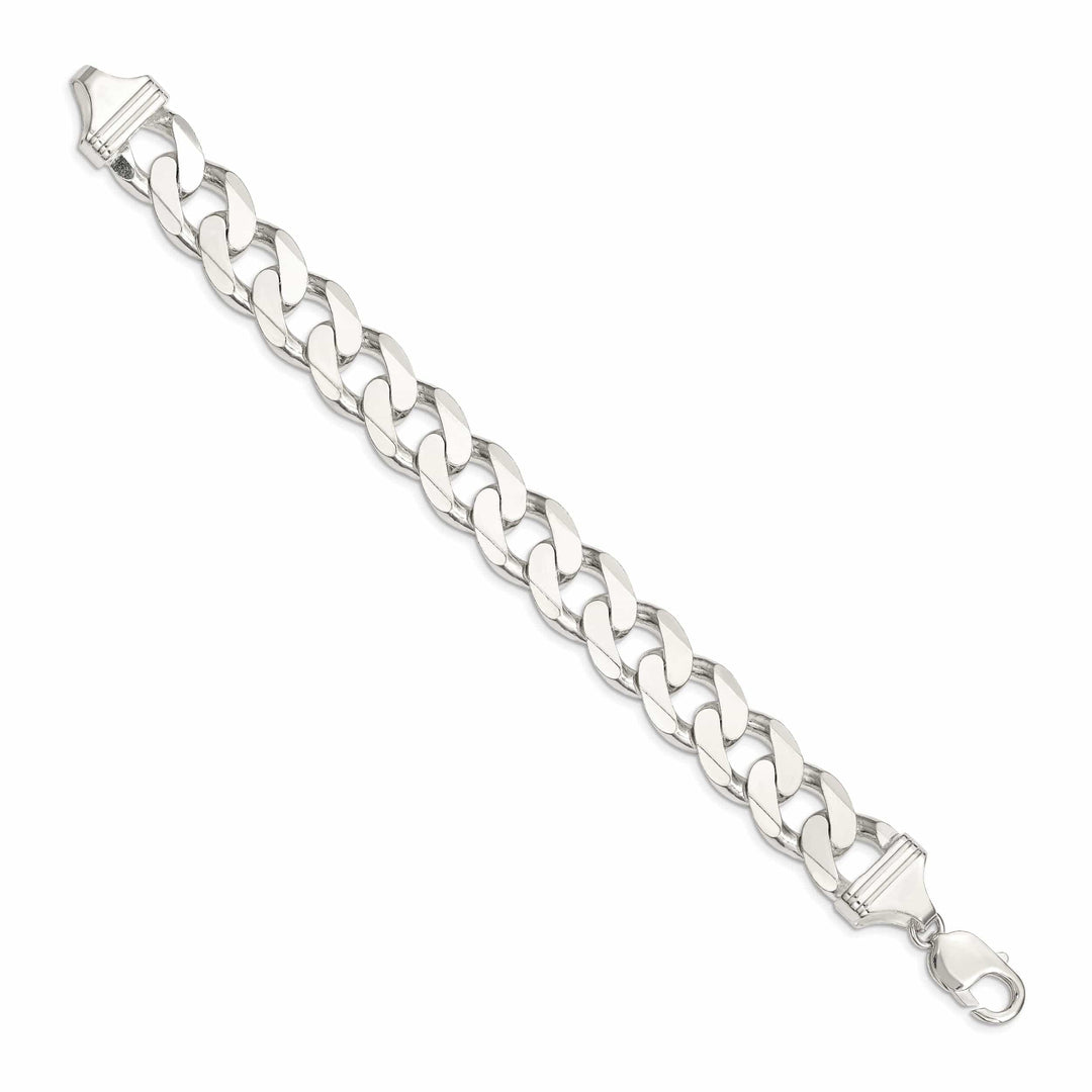 Lovely Rita's Bracelets Silver Polished 15.00-mm Solid Curb Link Chain