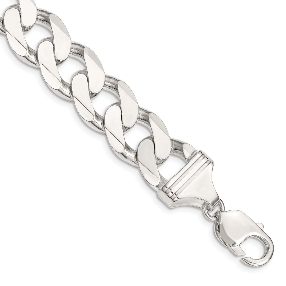 Lovely Rita's Bracelets Silver Polished 15.00-mm Solid Curb Link Chain