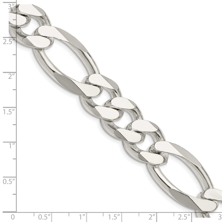 Lovely Rita's Bracelets Silver Polished 15.00-mm Solid Figaro Chain