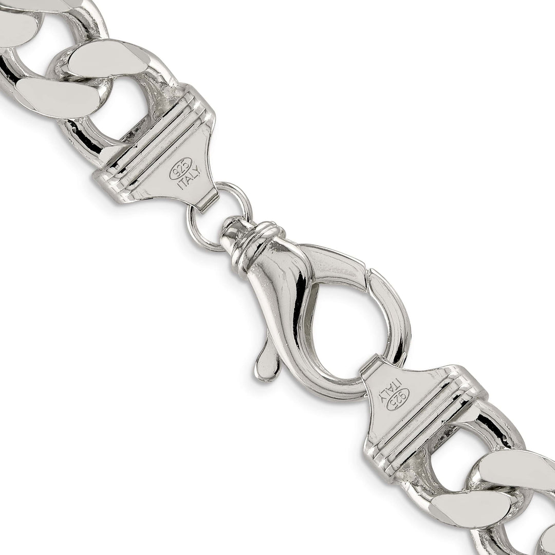 Lovely Rita's Bracelets Silver Polished 15.00-mm Solid Figaro Chain