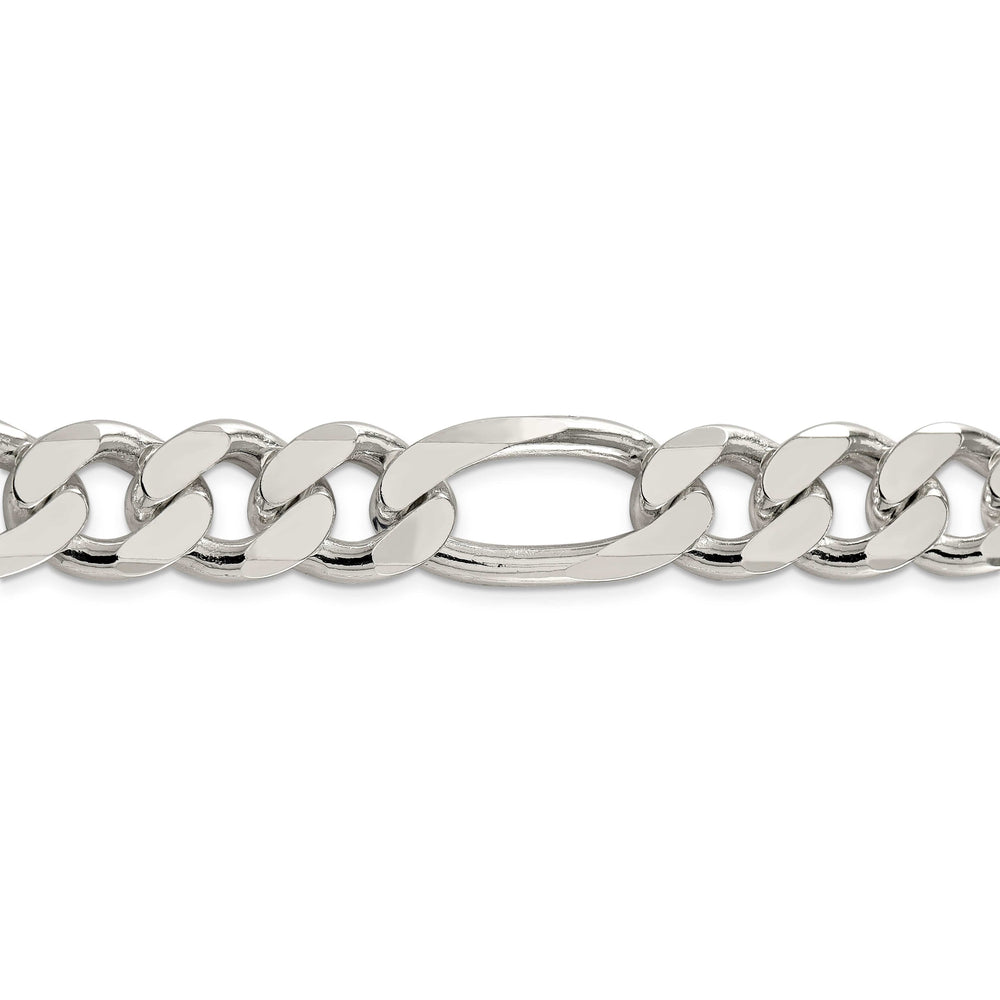 Lovely Rita's Bracelets Silver Polished 15.00-mm Solid Figaro Chain