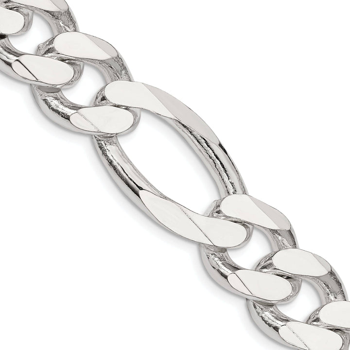 Lovely Rita's Bracelets Silver Polished 15.00-mm Solid Figaro Chain