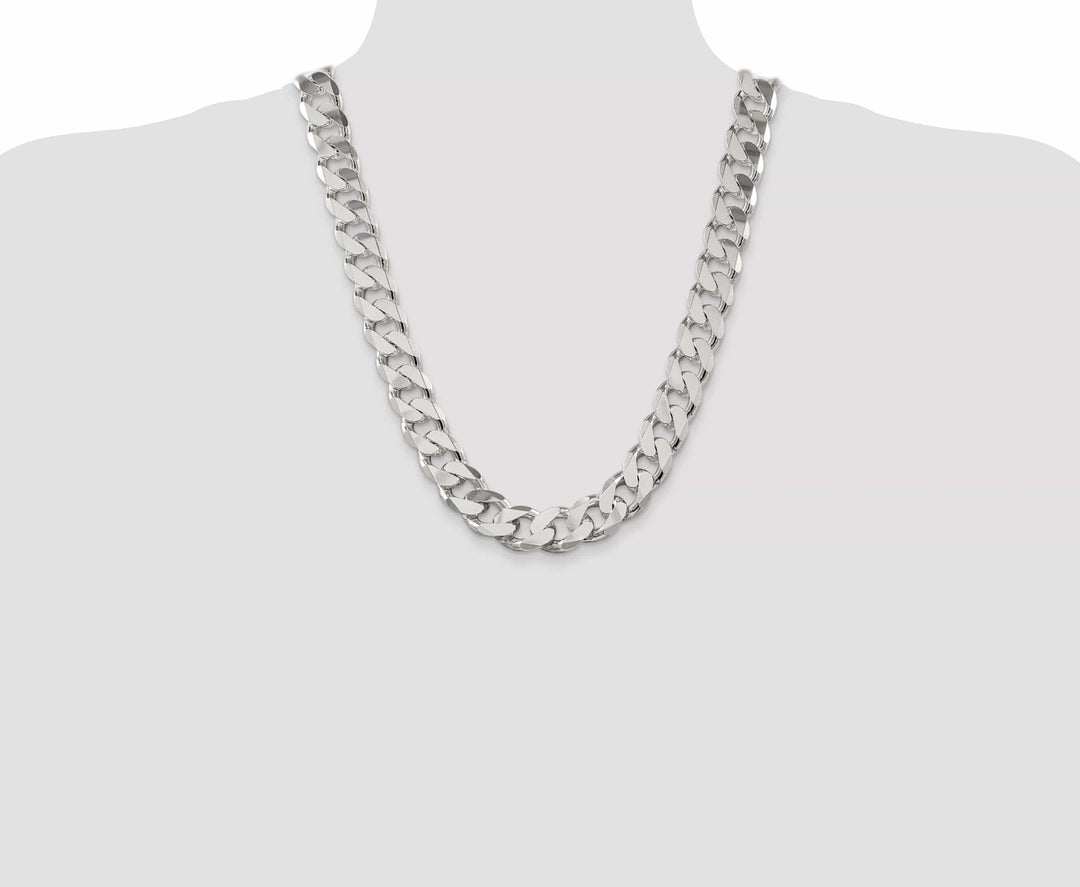Lovely Rita's Bracelets Silver Polished 16.20-mm Solid Curb Link Chain