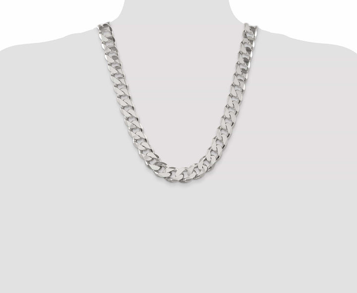 Lovely Rita's Bracelets Silver Polished 16.20-mm Solid Curb Link Chain