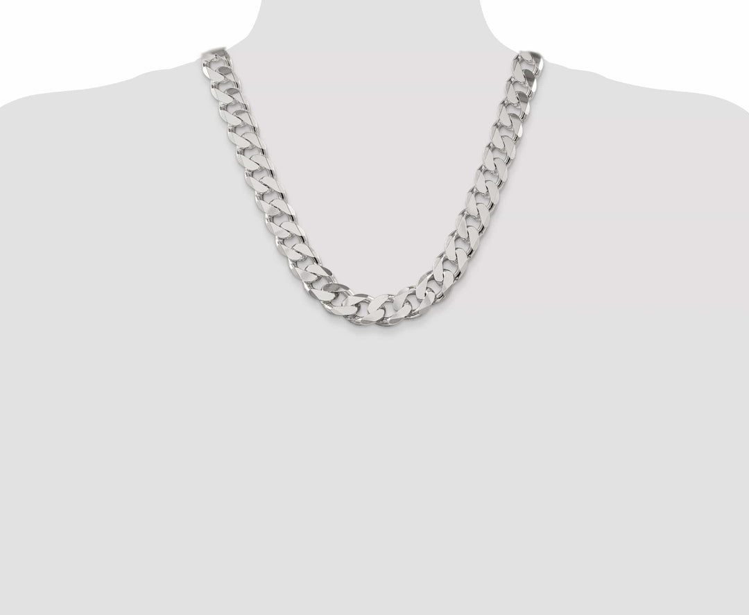 Lovely Rita's Bracelets Silver Polished 16.20-mm Solid Curb Link Chain