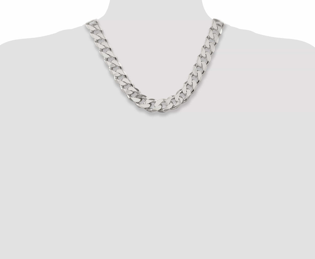 Lovely Rita's Bracelets Silver Polished 16.20-mm Solid Curb Link Chain
