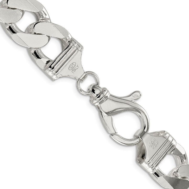 Lovely Rita's Bracelets Silver Polished 16.20-mm Solid Curb Link Chain