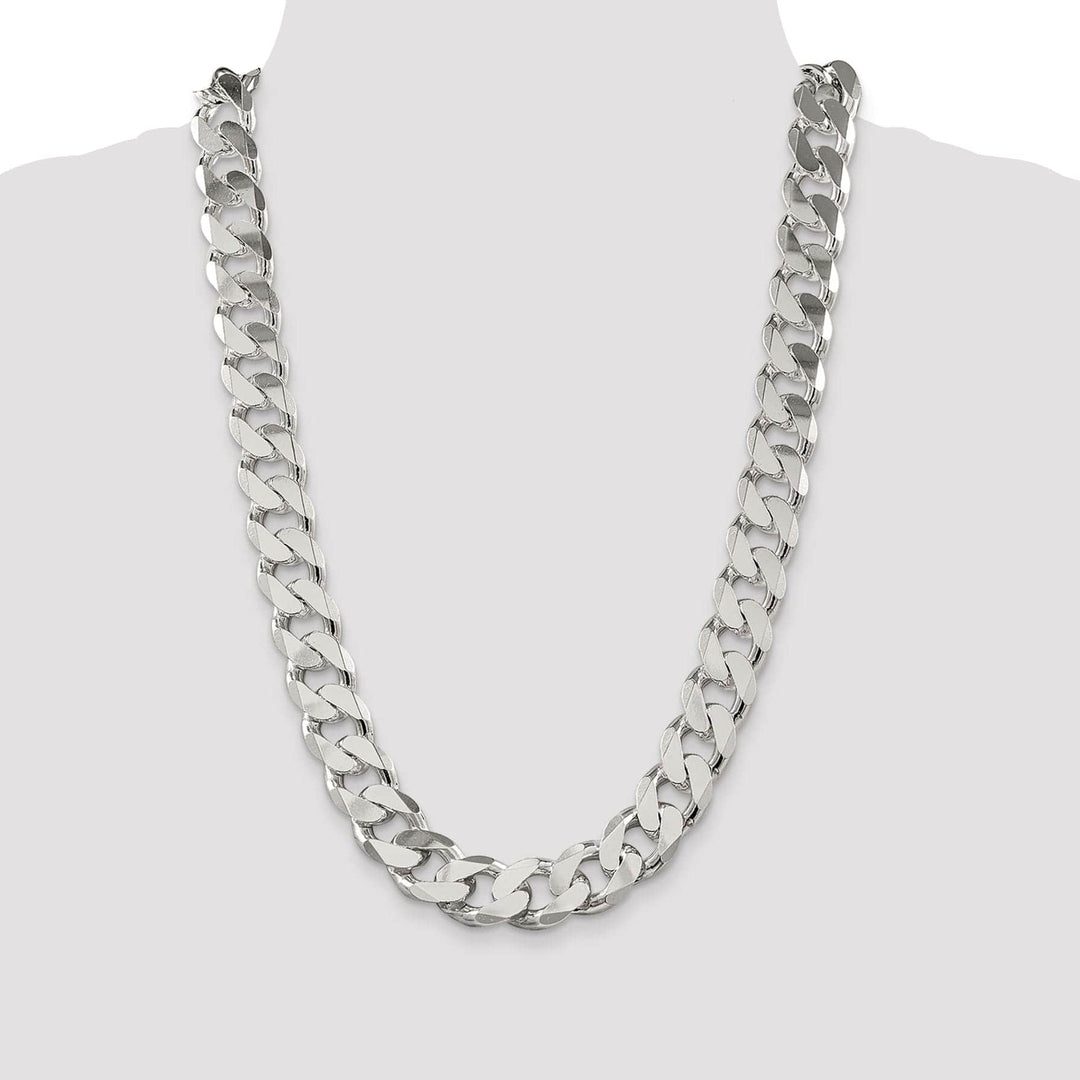 Lovely Rita's Bracelets Silver Polished 16.20-mm Solid Curb Link Chain