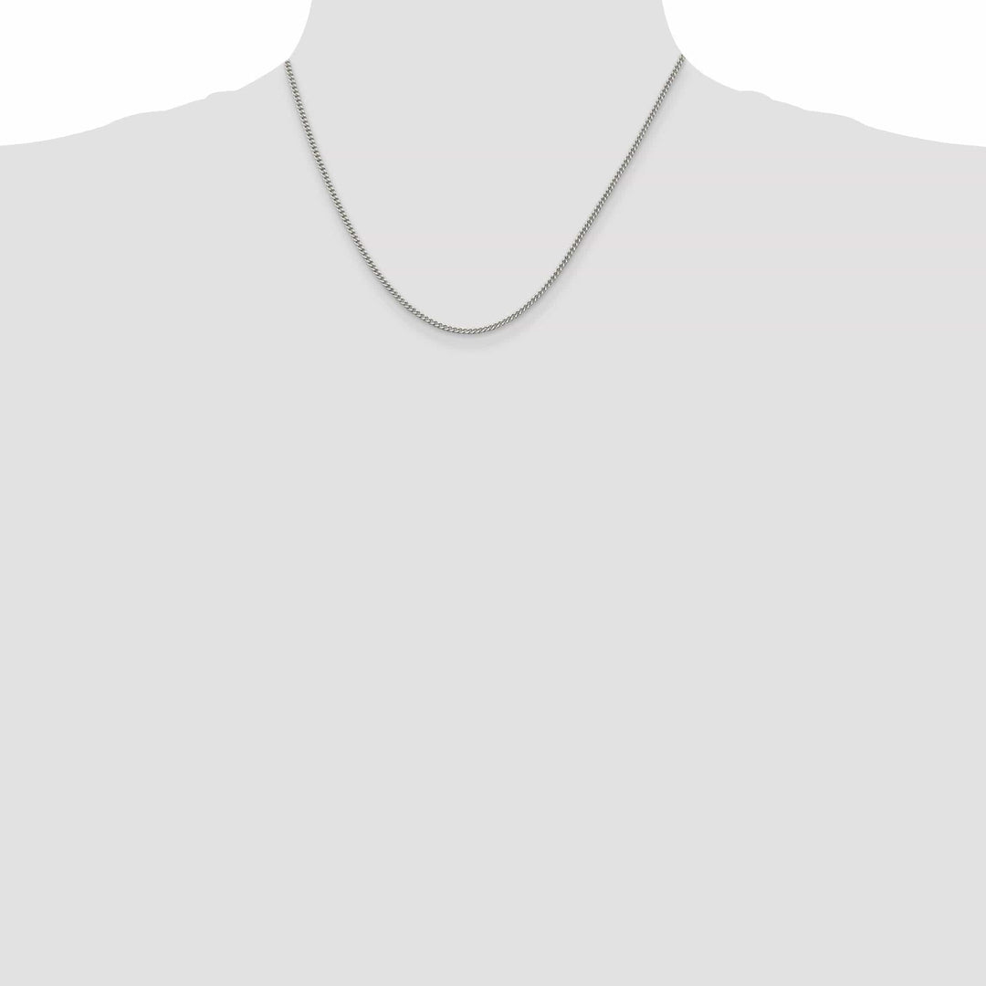 Lovely Rita's Bracelets Silver Polished 2.00-mm Solid Curb Link Chain