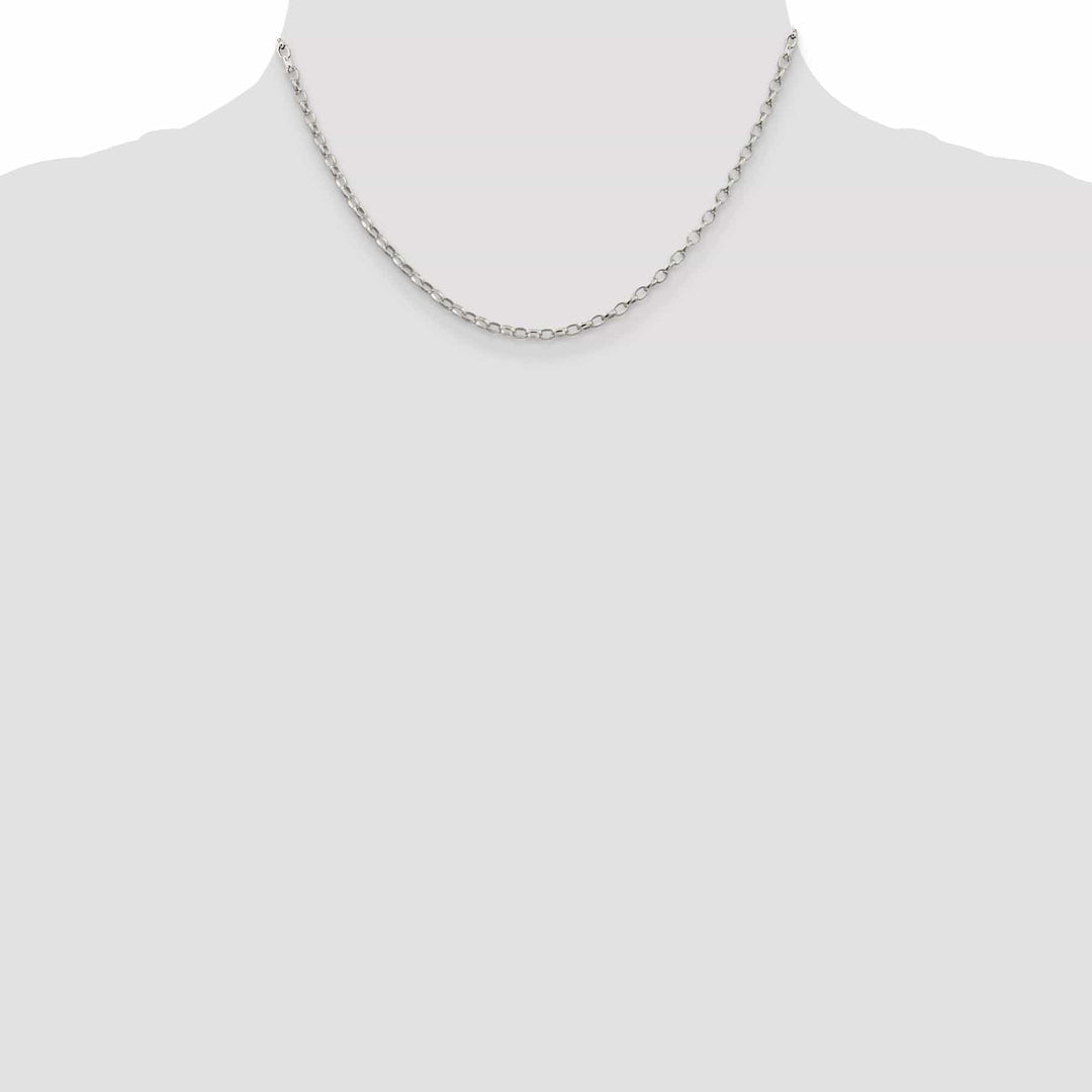 Lovely Rita's Bracelets Silver Polished 2.50-mm Oval Rolo Necklace