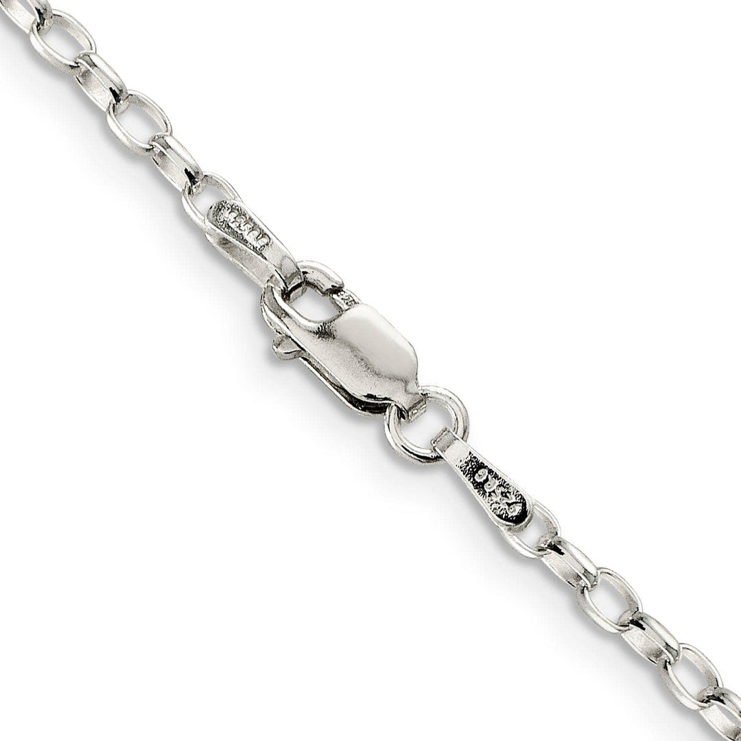 Lovely Rita's Bracelets Silver Polished 2.50-mm Oval Rolo Necklace