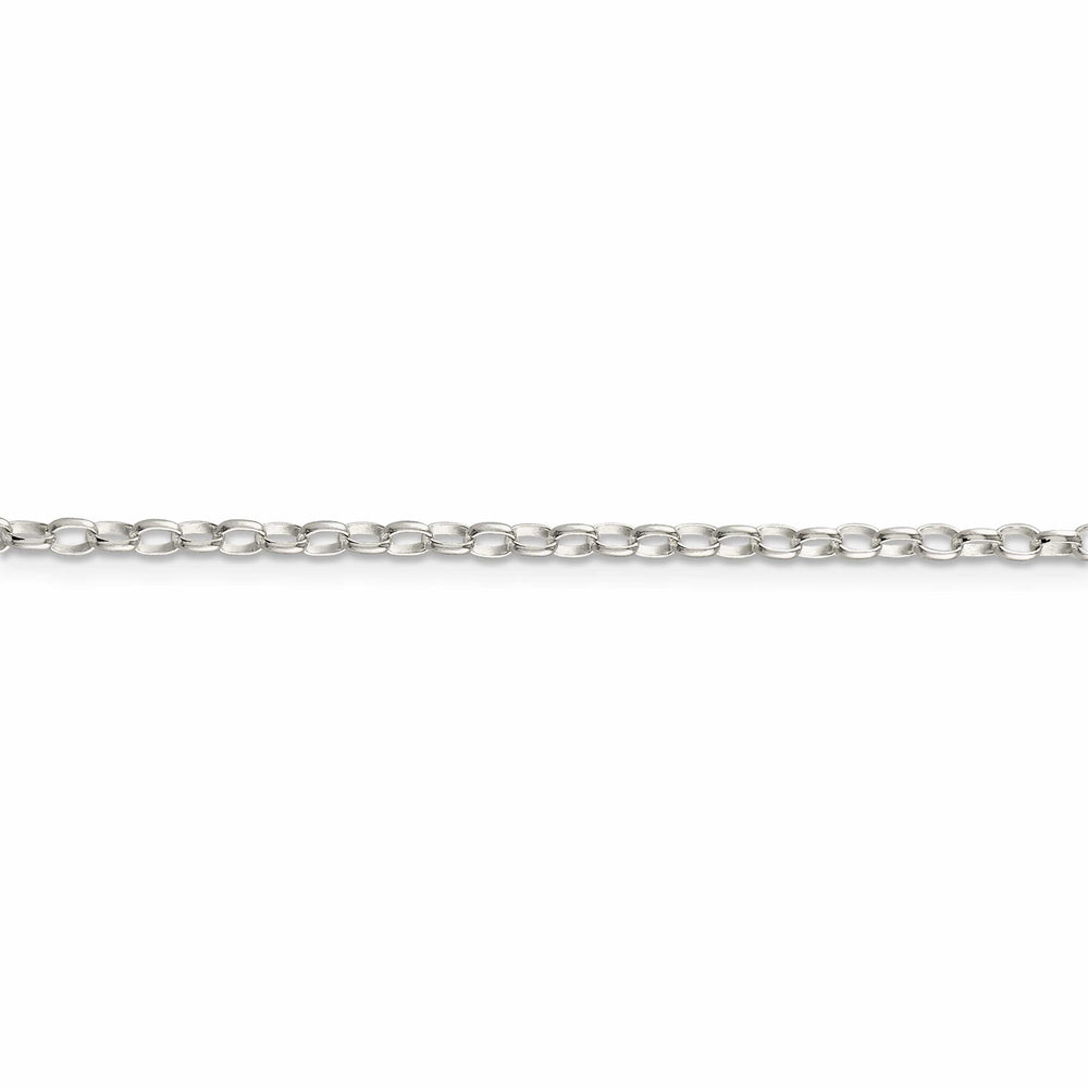 Lovely Rita's Bracelets Silver Polished 2.50-mm Oval Rolo Necklace