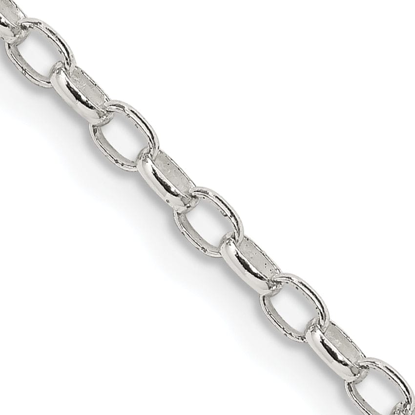 Lovely Rita's Bracelets Silver Polished 2.50-mm Oval Rolo Necklace