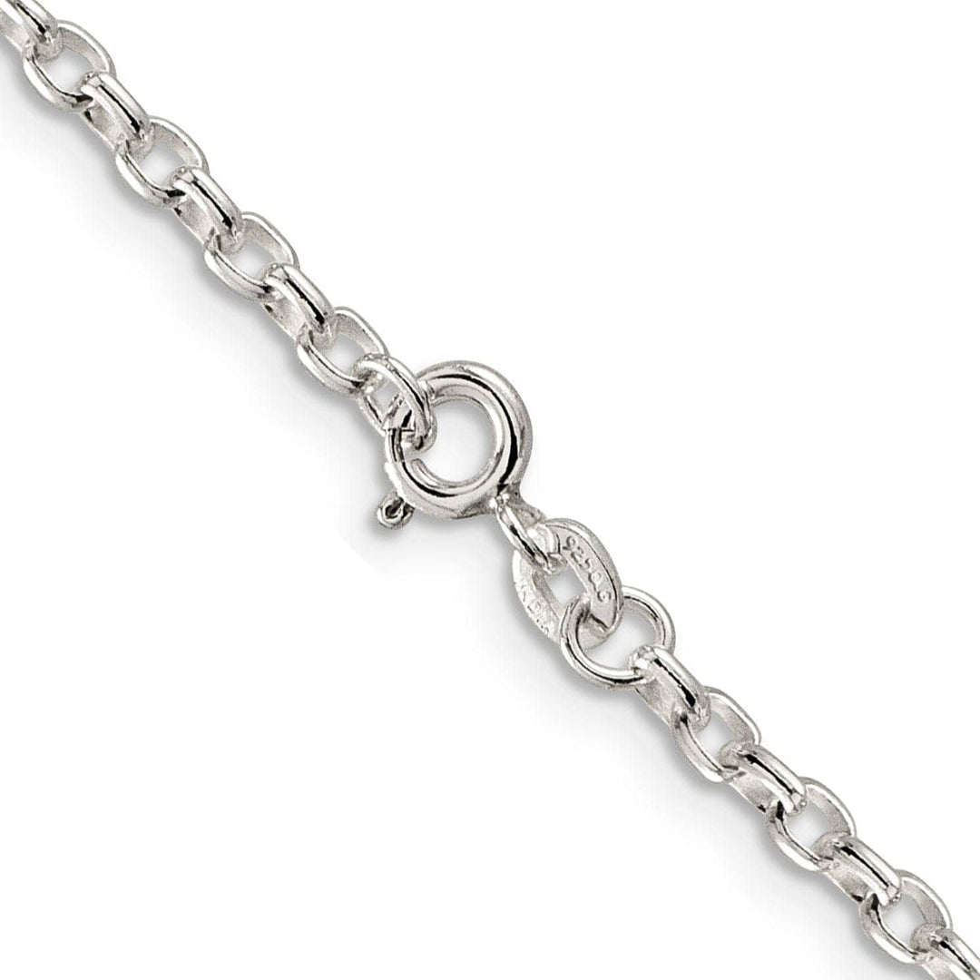 Lovely Rita's Bracelets Silver Polished 2.75-mm Oval Rolo Necklace