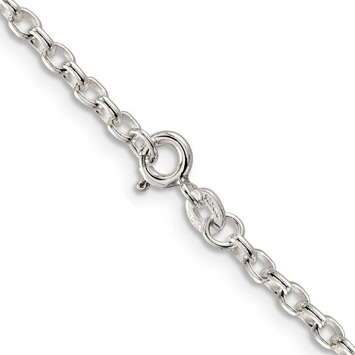Lovely Rita's Bracelets Silver Polished 2.75-mm Oval Rolo Necklace