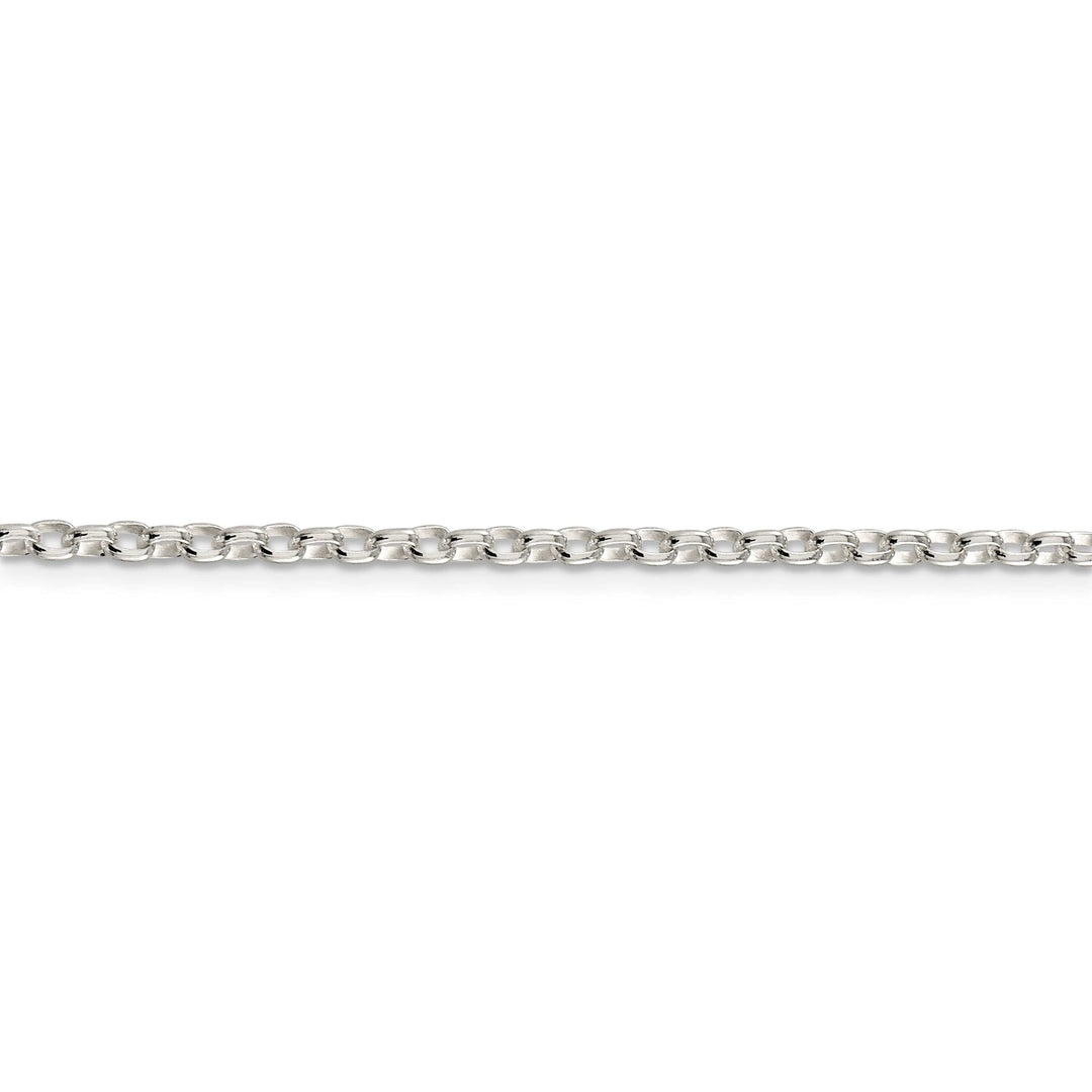 Lovely Rita's Bracelets Silver Polished 2.75-mm Oval Rolo Necklace