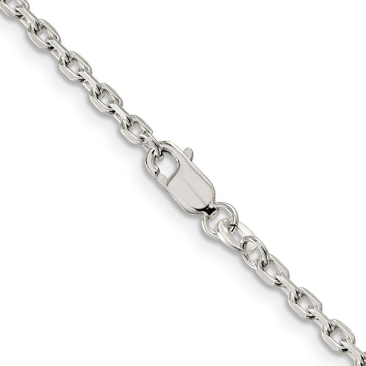 Lovely Rita's Bracelets Silver Polished 2.75mm Beveled Oval Cable Chain