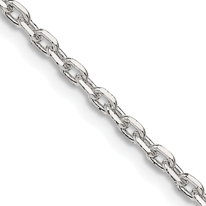 Lovely Rita's Bracelets Silver Polished 2.75mm Beveled Oval Cable Chain