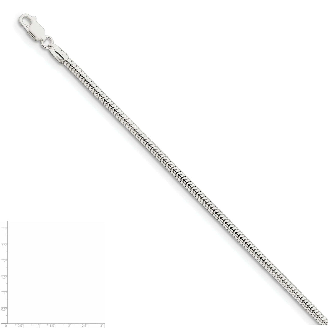 Lovely Rita's Bracelets Silver Polished 3.00-mm Round Snake Chain