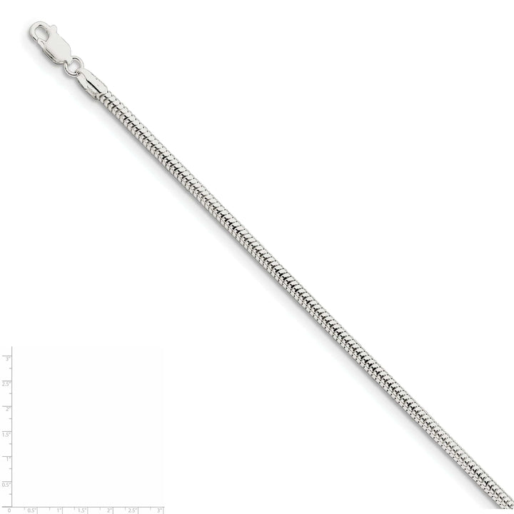 Lovely Rita's Bracelets Silver Polished 3.00-mm Round Snake Chain
