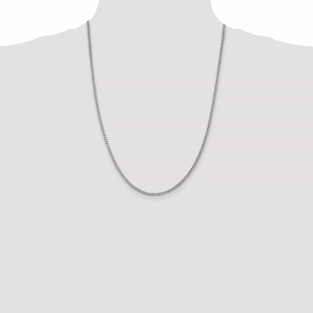 Lovely Rita's Bracelets Silver Polished 3.00-mm Solid Curb Link Chain