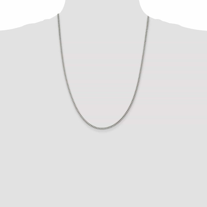 Lovely Rita's Bracelets Silver Polished 3.00-mm Solid Curb Link Chain