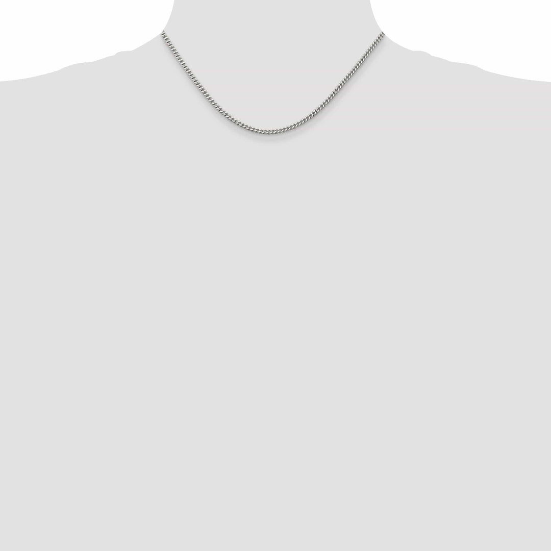 Lovely Rita's Bracelets Silver Polished 3.00-mm Solid Curb Link Chain