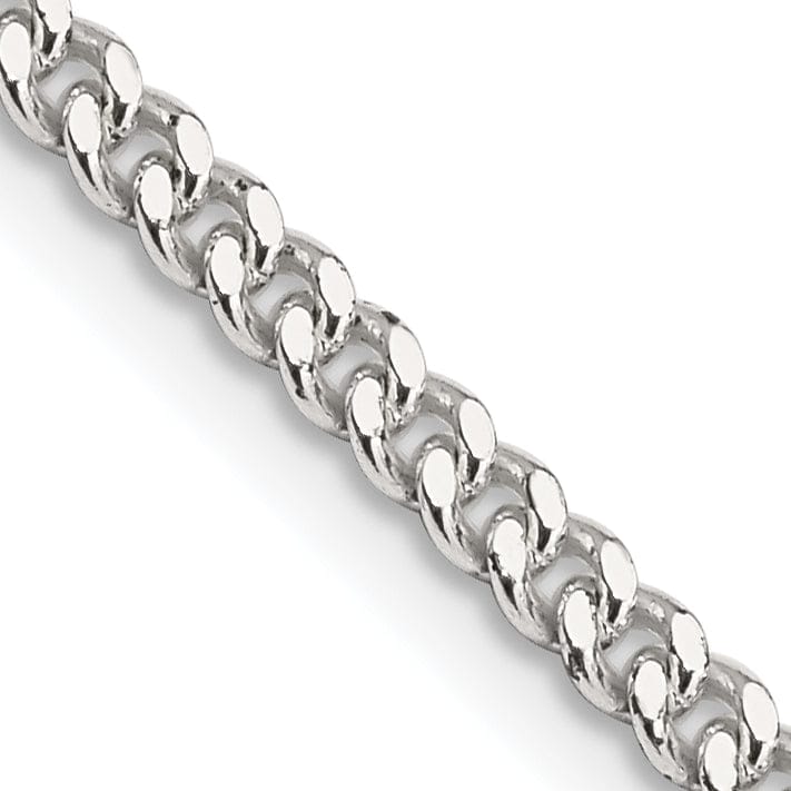Lovely Rita's Bracelets Silver Polished 3.00-mm Solid Curb Link Chain
