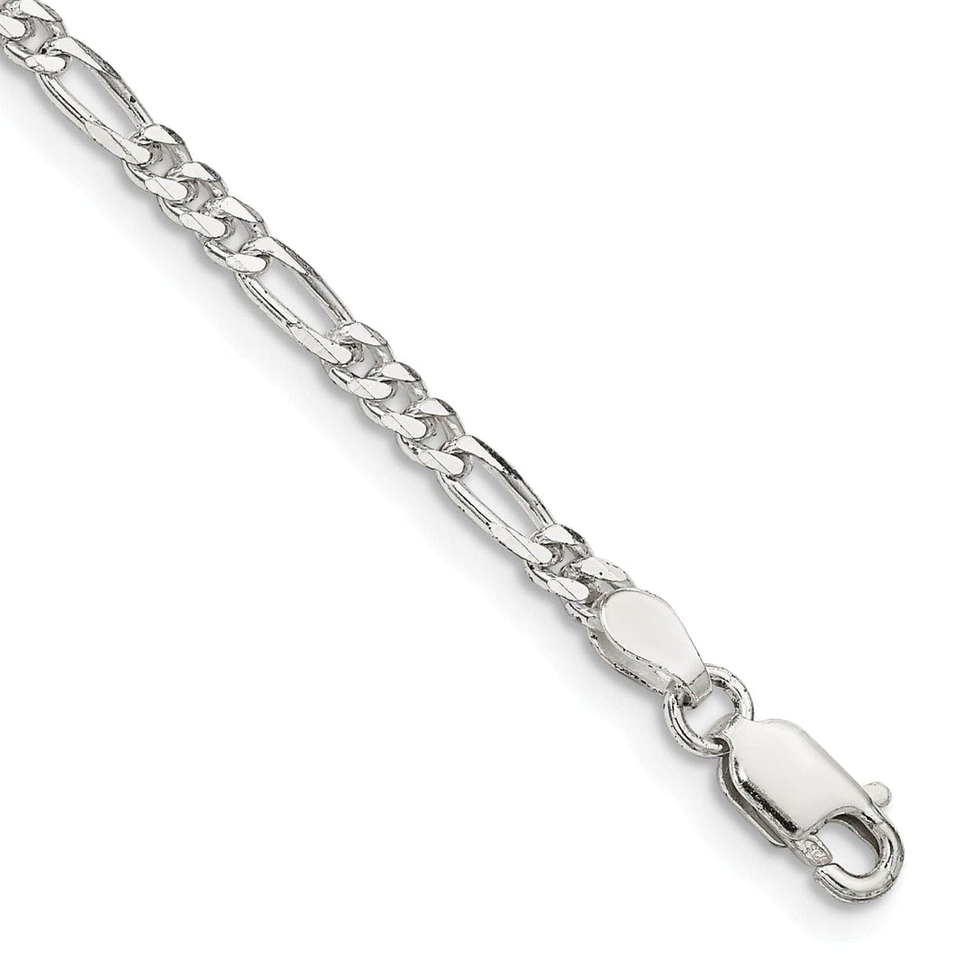 Lovely Rita's Bracelets Silver Polished 3.00-mm Solid Figaro Chain