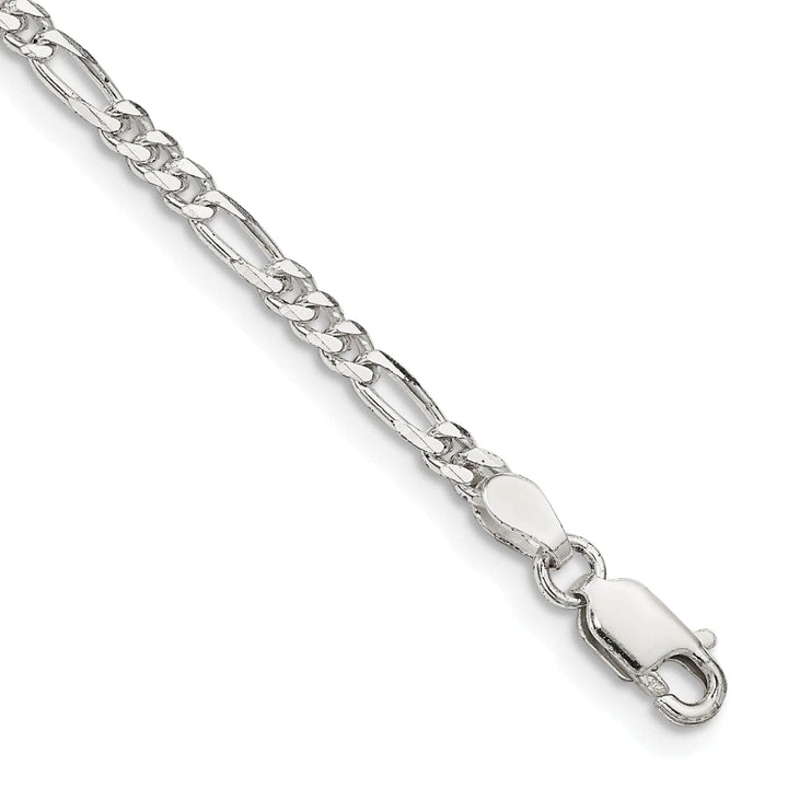 Lovely Rita's Bracelets Silver Polished 3.00-mm Solid Figaro Chain