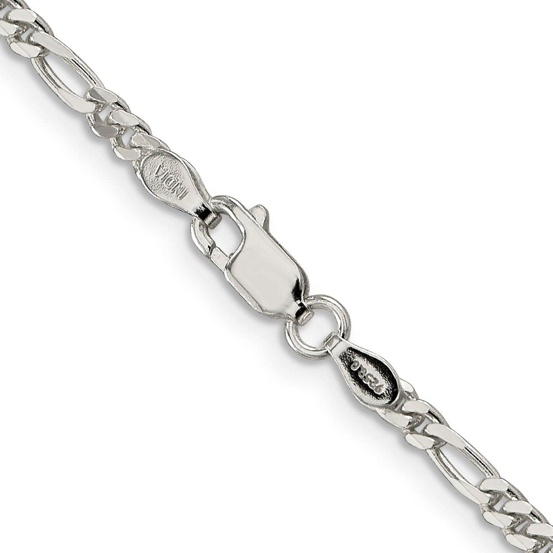 Lovely Rita's Bracelets Silver Polished 3.00-mm Solid Figaro Chain