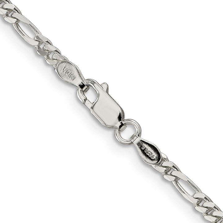 Lovely Rita's Bracelets Silver Polished 3.00-mm Solid Figaro Chain