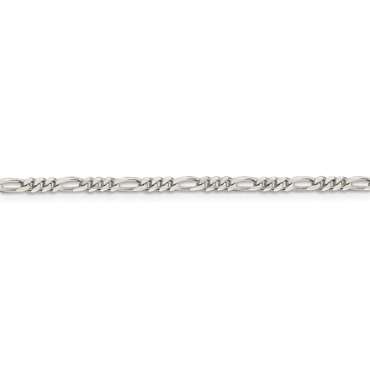 Lovely Rita's Bracelets Silver Polished 3.00-mm Solid Figaro Chain