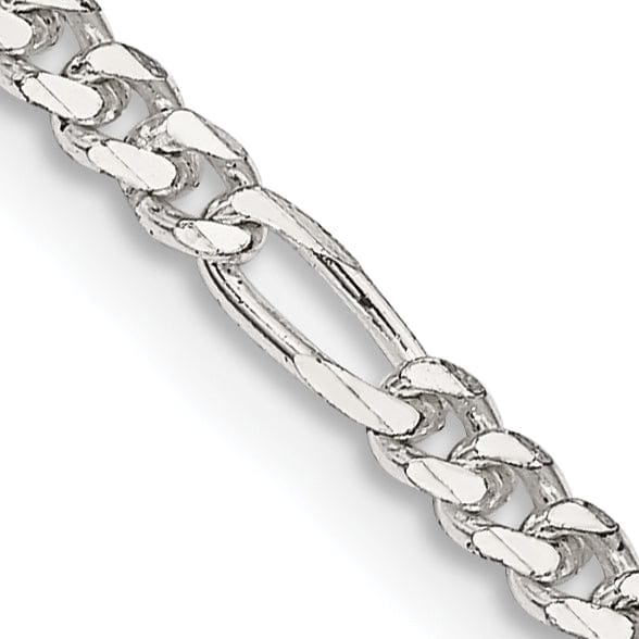 Lovely Rita's Bracelets Silver Polished 3.00-mm Solid Figaro Chain