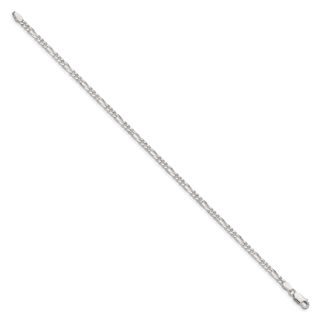 Lovely Rita's Bracelets Silver Polished 3.00-mm Solid Figaro Chain