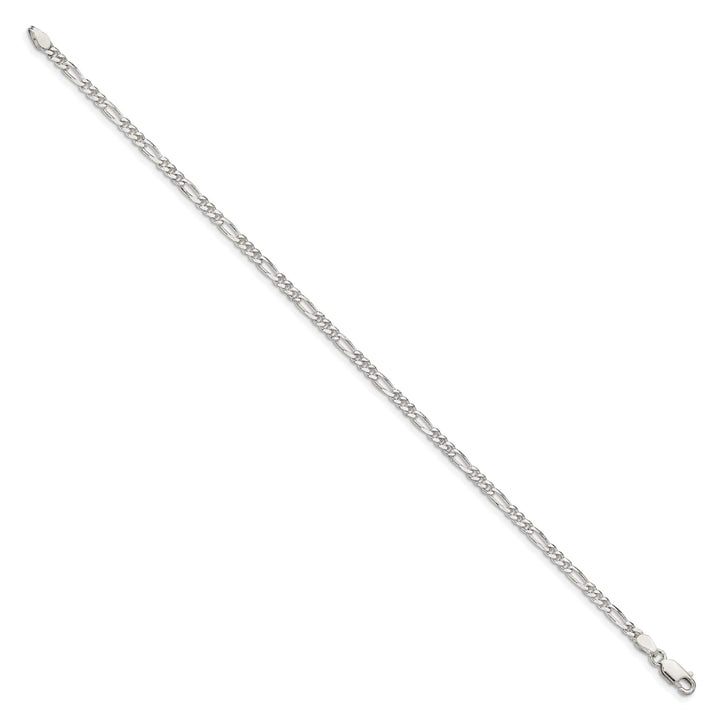 Lovely Rita's Bracelets Silver Polished 3.00-mm Solid Figaro Chain