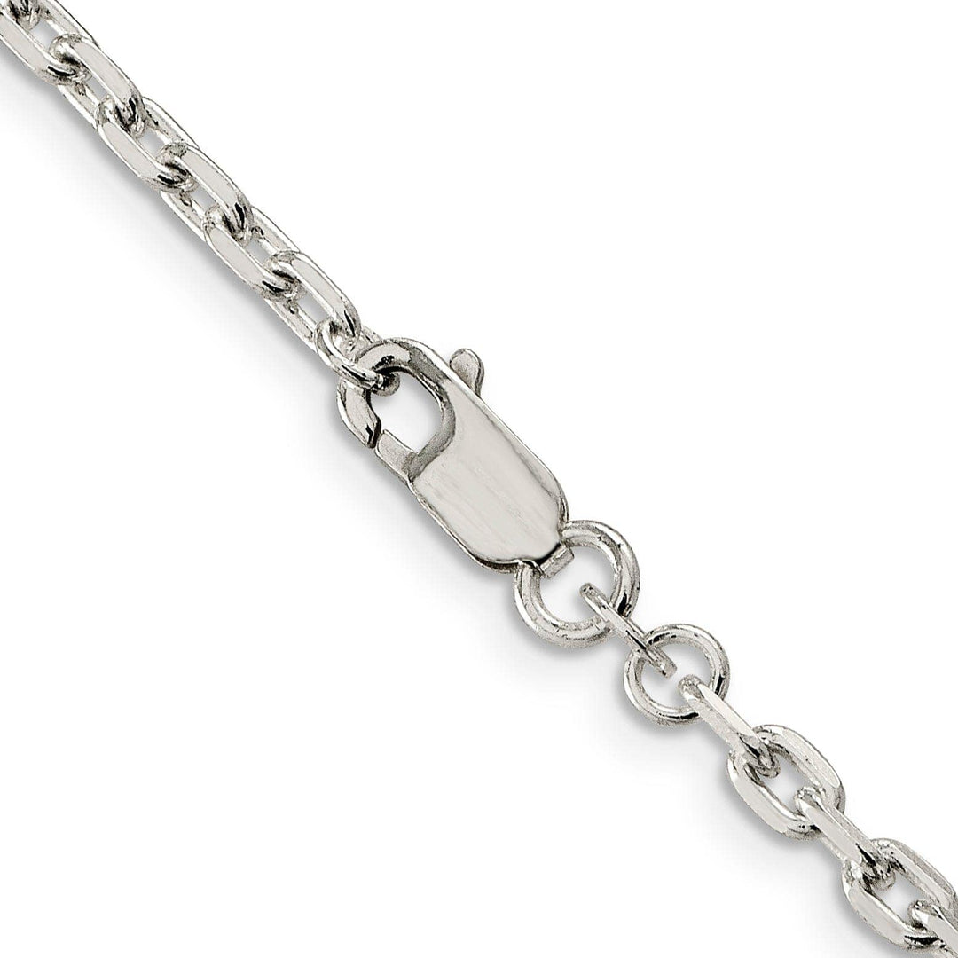 Lovely Rita's Bracelets Silver Polished 3.25mm Beveled Oval Cable Chain