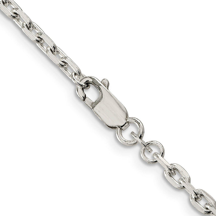 Lovely Rita's Bracelets Silver Polished 3.25mm Beveled Oval Cable Chain
