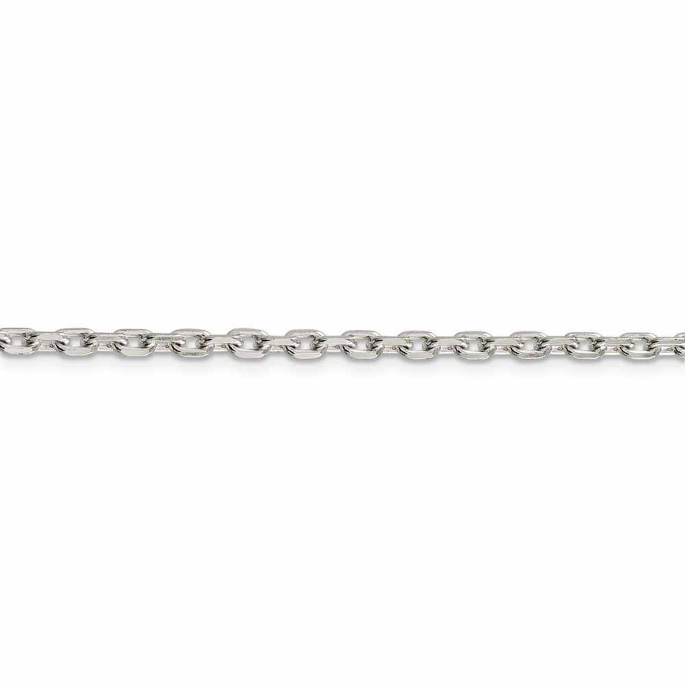 Lovely Rita's Bracelets Silver Polished 3.25mm Beveled Oval Cable Chain