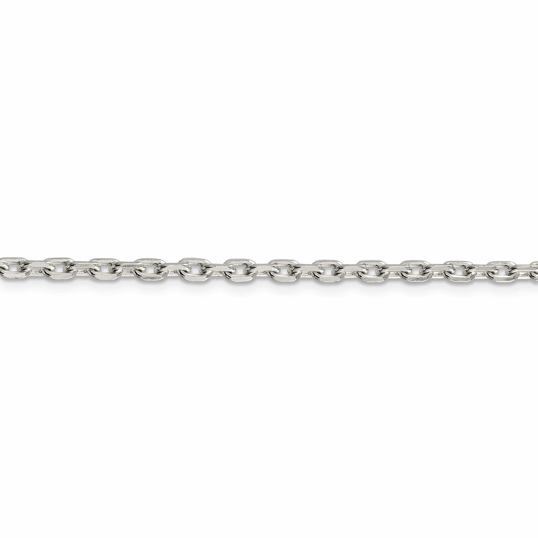Lovely Rita's Bracelets Silver Polished 3.25mm Beveled Oval Cable Chain