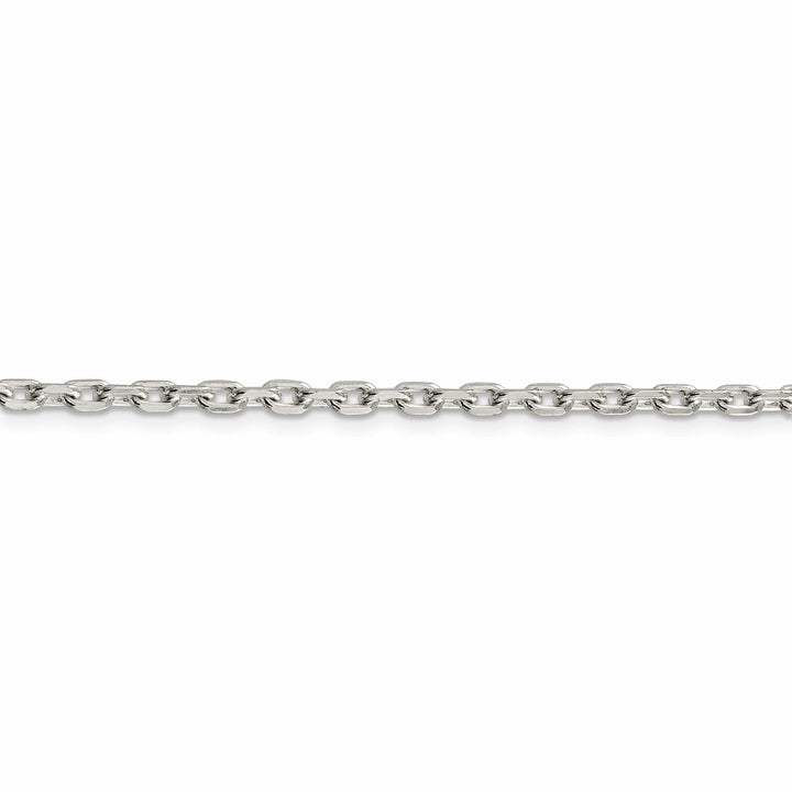 Lovely Rita's Bracelets Silver Polished 3.25mm Beveled Oval Cable Chain