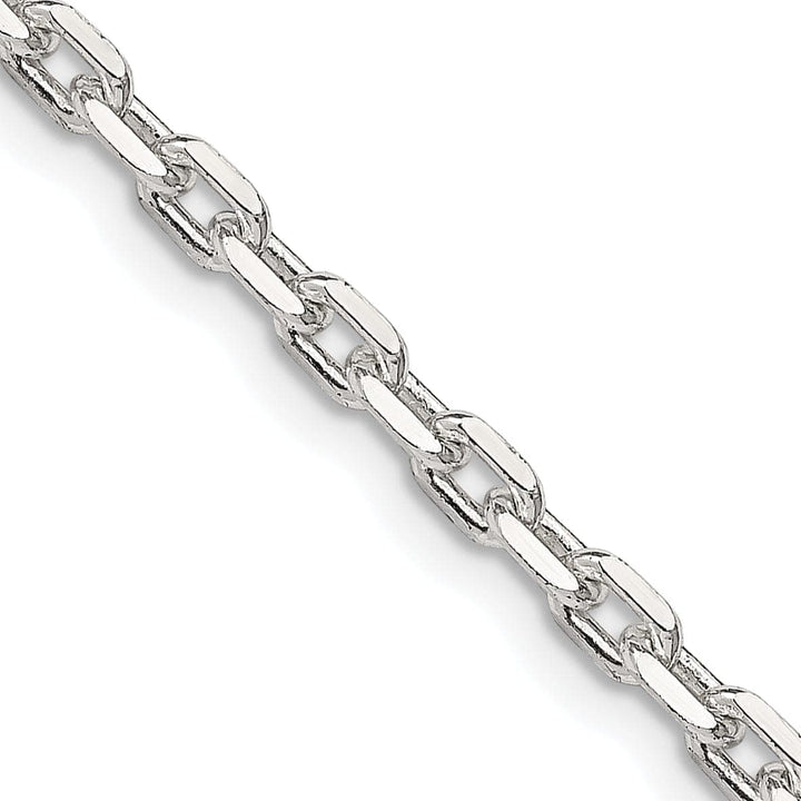 Lovely Rita's Bracelets Silver Polished 3.25mm Beveled Oval Cable Chain