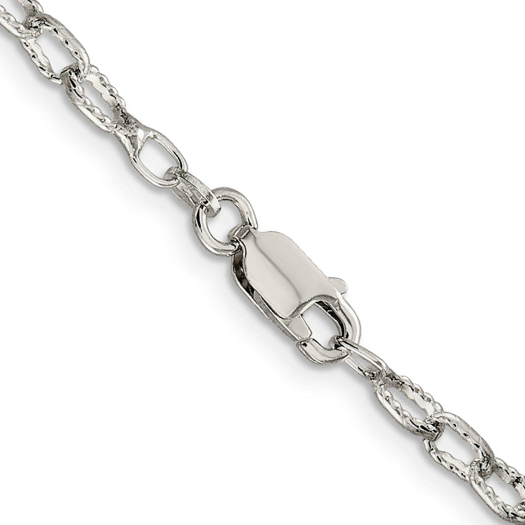 Lovely Rita's Bracelets Silver Polished 3.50-mm Fancy Rolo Chain