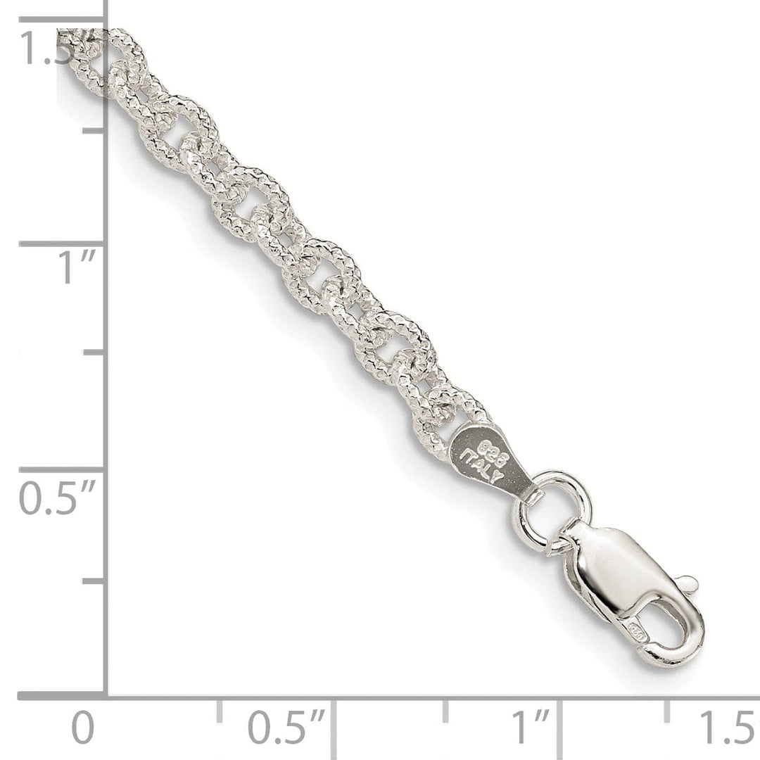 Lovely Rita's Bracelets Silver Polished 3.50-mm Fancy Rolo Chain